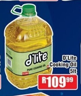 D'Lite Cooking Oil 5lt