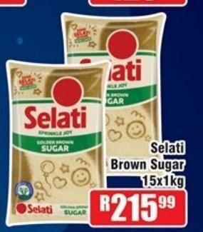 Devland Cash And Carry Selati Brown Sugar 15x1kg offer
