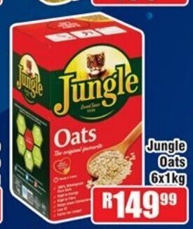 Devland Cash And Carry Jungle Oats 6x1kg offer