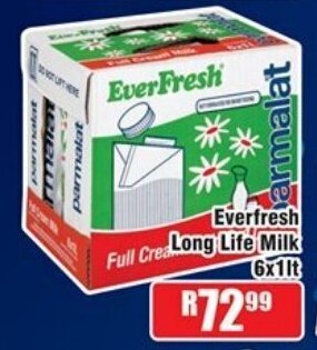 Devland Cash And Carry Everfresh Long Life Milk 6x1lt offer