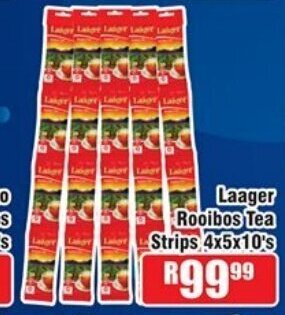 Devland Cash And Carry Laager Rooibos Tea Strips 4x5x10's offer