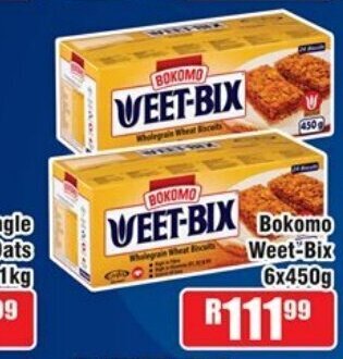 Devland Cash And Carry Bokomo Weet-Bix 6x450g offer