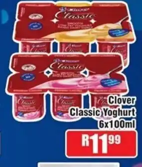 Devland Cash And Carry Clover Classic Yoghurt 6x100ml offer