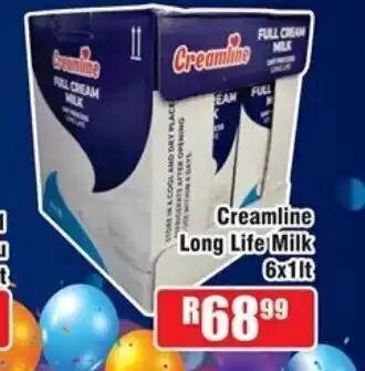 Devland Cash And Carry Creamline Long Life Milk 6x1lt offer
