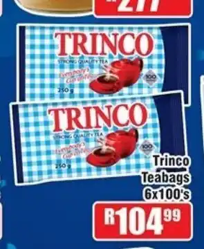 Devland Cash And Carry Trinco Teabags 6x100's offer