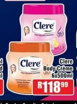 Devland Cash And Carry Clere Body Creme 6x500ml offer