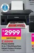 Game Canon Pixma G3410 3 In 1 Multifunction Inkjet Colour Printer offer