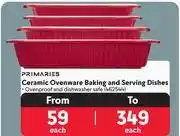 Makro Primaries Ceramic Ovenware Baking & Serving Dishes-Each offer