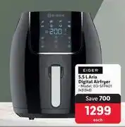 Makro Eiger 5.5L Aria Digital Air Fryer EG-SFPA01-Each offer