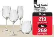 4 Pack Crystal Glass Range-Per 4 Pack