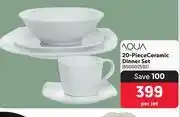 Makro Aqua 20 Piece Ceramic Dinner Set-Per Set offer