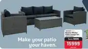 Makro Terrace Leisure Roanne Wicker Patio Lounge Set-Per Set offer