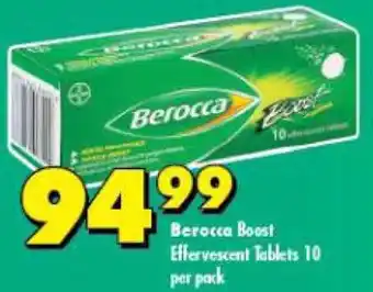 Shoprite Berocca Boost Effervescent Tablets 10 per pack offer