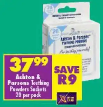 Shoprite Ashton & Parsons Teething Powders Sachets 20 per pack offer