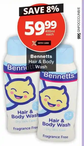 Checkers Bennetts Hair & Body Wash offer