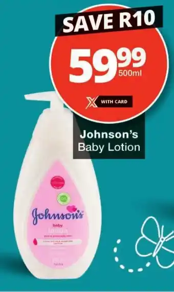 Checkers Johnson's Baby Lotion offer