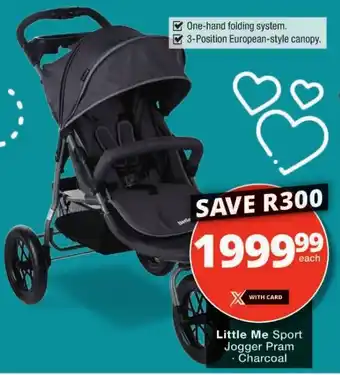 Checkers Little Me Sport Jogger Pram offer