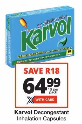 Karvol Decongestant Inhalation Capsules