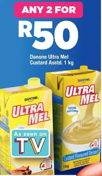 OK Foods Danone Ultra Mel Custard Asstd. 1 kg offer