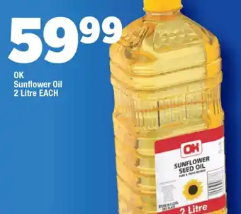 OK Foods OK Sunflower Oil 2 Litre EACH offer