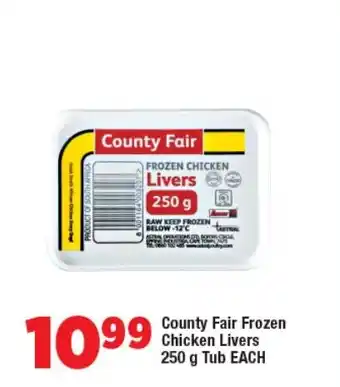 OK Foods County Fair Frozen Chicken Livers 250 g Tub EACH offer