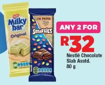 OK Foods Nestlé Chocolate Slab Asstd. 80g offer