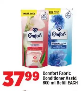 OK Foods Comfort Fabric Conditioner Asstd. 800 ml Refill EACH offer