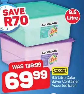 Pick n Pay ADDIS 9.5 Litre Cake Saver Container Assorted Each offer