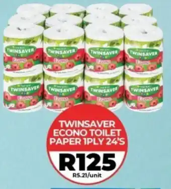 1UP TWINSAVER ECONO TOILET PAPER 1PLY 24'S offer