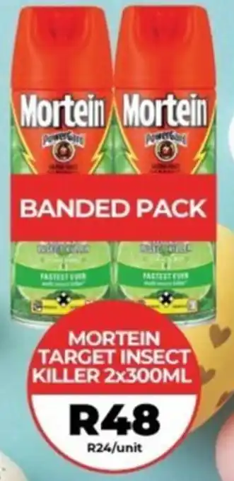 1UP MORTEIN TARGET INSECT KILLER 2x300ML offer