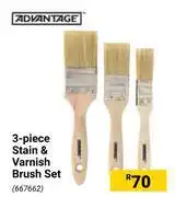 Builders Warehouse Advantage 3 Piece Stain & Varnish Brush Set offer