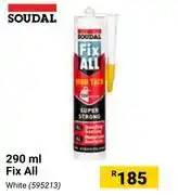 Builders Warehouse Soudal Fix All White-290ml offer