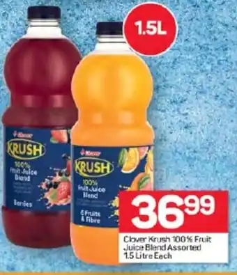 Pick n Pay Hypermarket Clover Krush 100% Fruit Juice Blend Assorted 1.5 Litre Each offer