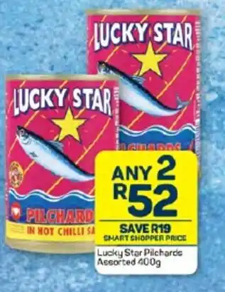 Pick n Pay Hypermarket Lucky Star Pilchards Assorted 400g offer