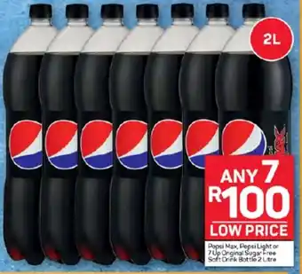 Pick n Pay Hypermarket Pepsi Max, Pepsi Light or 7Up Onginal Sugar Free Soft Drink Bottle 2 Litre offer