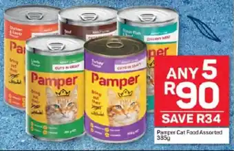 Pick n Pay Hypermarket Pamper Cat Food Assorted 385g offer