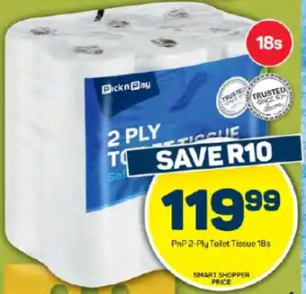 Pick n Pay Hypermarket PnP 2-Ply Toilet Tissue 18s offer