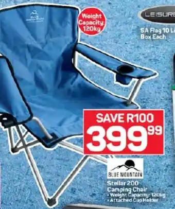 Pick n Pay Hypermarket BLUE MOUNTAIN Stellar 200 Camping Chair offer