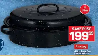 Pick n Pay Hypermarket Prestige 4 Litre Large Oval Enamel Roaster offer