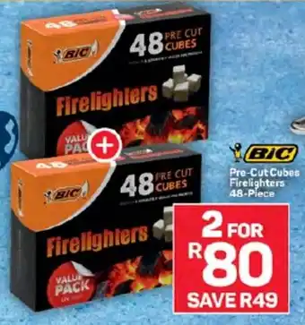 Pick n Pay Hypermarket BIC Pre-Cut Cubes Firelighters 48-Piece offer