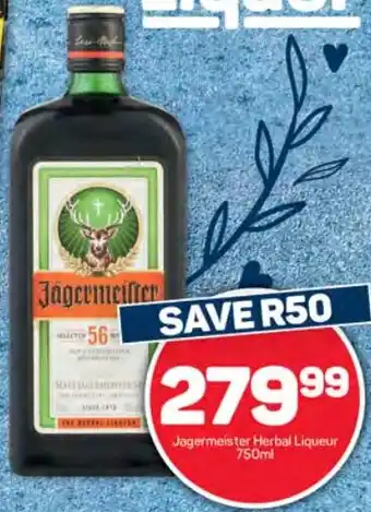 Pick n Pay Hypermarket Jagermeister Herbal Liqueur 750ml offer