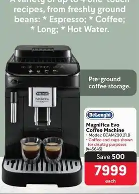 Makro Delonghi - magnifica evo coffee machine offer