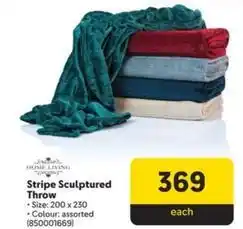 Home living - stripe sculptured throw