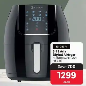 Makro Eiger - 5.5 l aria digital airfryer offer