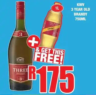 Boxer Liquors KWV 3 YEAR OLD BRANDY 750ML offer