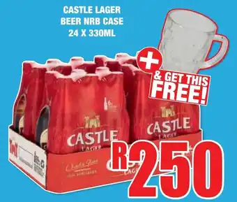 Boxer Liquors CASTLE LAGER BEER NRB CASE 24x330ML offer