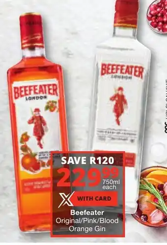 Checkers Liquor Shop Beefeater Original/Pink/Blood Orange Gin offer