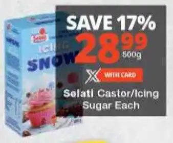 Selati Castor/Icing Sugar Each