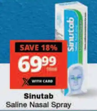 Checkers Sinutab Saline Nasal Spray offer