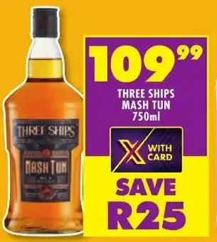 Shoprite Liquor THREE SHIPS MASH TUN 750ml offer